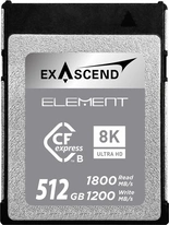 Exascend Element R1800/W1200 CFexpress 2.0 Type B 512GB