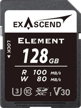 Exascend Element R100/W80 SDXC 128GB, UHS-I U3, Class 10