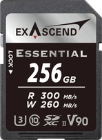 Exascend Essential R300/W280 SDXC 256GB, UHS-II U3, Class 10
