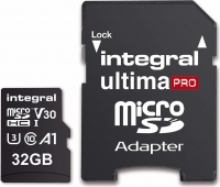 Integral Premium High Speed R100/W70 microSDHC 32GB Kit, UHS-I U3, A1, Class 10