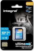 Integral ULTIMAPRO X2 R300/W280 SDXC 512GB, UHS-II U3, Class 10