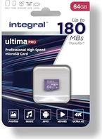 Integral Ultima Pro R180/W150 microSDXC 64GB, UHS-I U3, A2, Class 10