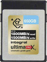 Integral ultima PRO X2 Cinematic Gold R1800/W1500 CFexpress 2.0 Type B 650GB