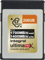 Integral ultima PRO X2 Cinematic Gold R1700/W1400 CFexpress 2.0 Type B 256GB
