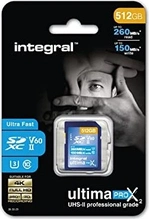 Integral ultima PRO X2 R260/W100 SDXC 512GB, UHS-II U3, Class 10