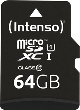 Intenso Premium R90 microSDXC 64GB Kit, UHS-I U1, Class 10