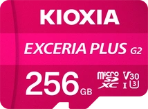 KIOXIA EXCERIA PLUS G2 R100/W90 microSDXC 256GB Kit, UHS-I U3, A1, Class 10