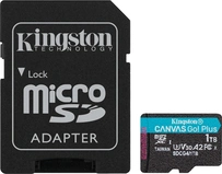 Kingston Canvas Go! Plus Gen4 R200/W160 microSDXC 1TB Kit, UHS-I U3, A2, Class 10
