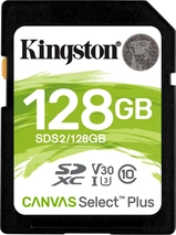 Kingston Canvas Select Plus Gen3 R100/W85 SDXC 128GB, UHS-I U3, Class 10