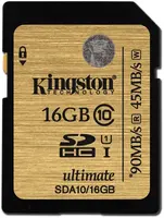 Kingston Ultimate R90/W45 SDHC 16GB, UHS-I, Class 10