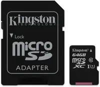 Kingston microSDXC 64GB Kit, UHS-I, Class 10