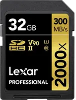 Lexar Professional 2000x Gold Series R300/W260 SDHC 32GB, UHS-II U3, Class 10
