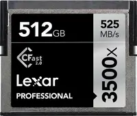 Lexar Professional 3500x R525/W445 CFast 2.0 CompactFlash Card 512GB