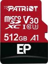 Patriot EP R90 microSDXC 512GB Kit, UHS-I U3, A1, Class 10