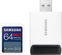 Samsung PRO Ultimate R200/W130 SDXC 64GB USB-Kit, UHS-I U3, Class 10