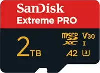 SanDisk Extreme PRO R200/W140 microSDXC 2TB Kit, UHS-I U3, A2, Class 10