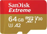 SanDisk Extreme R170/W80 microSDXC 64GB Kit, UHS-I U3, A2, Class 10
