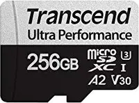 Transcend 340S R160/W125 microSDXC 256GB Kit, UHS-I U3, A2, Class 10