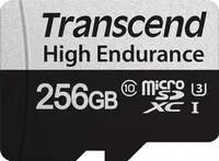 Transcend High Endurance 350V R100/W45 microSDXC 256GB Kit, UHS-I U3, Class 10