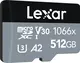 Lexar Professional 1066x Silver Series R160/W70 microSDXC 512GB Kit, UHS-I U3, A2, Class 10