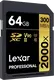 Lexar Professional 2000x Gold Series R300/W260 SDXC 64GB, UHS-II U3, Class 10