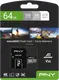 PNY Pro Elite R100/W60 microSDXC 64GB Kit, UHS-I U3, A1, Class 10