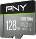 PNY Pro Elite R100/W90 microSDXC 128GB Kit, UHS-I U3, A1, Class 10