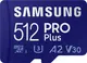 Samsung PRO Plus R160/W120 microSDXC 512GB USB-Kit, UHS-I U3, A2, Class 10