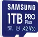 Samsung PRO Plus R180/W130 microSDXC 1TB Kit, UHS-I U3, A2, Class 10