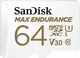 SanDisk Max Endurance R100/W40 microSDXC 64GB Kit, UHS-I U3, Class 10