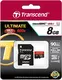 Transcend Ultimate R90/W25 microSDHC 8GB Kit, UHS-I, Class 10