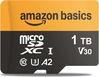AmazonBasics High Speed R200/W150 microSDXC 1TB Kit,...