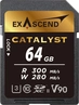 Exascend Catalyst R300/W280 SDXC 64GB, UHS-II U3,...