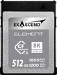 Exascend Element R1800/W1200 CFexpress 2.0 Type B 512GB