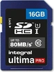 Integral ultima PRO R80 SDHC 16GB, UHS-I U1, Class 10