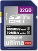 Integral ultima PRO R100/W70 SDHC 32GB, UHS-I U3,...