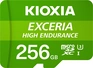 KIOXIA EXCERIA HIGH ENDURANCE R100/W85 microSDXC 256GB...