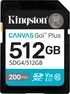Kingston Canvas Go! Plus Gen4 R200/W160 SDXC 512GB,...