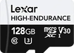 Lexar High-Endurance R100/W45 microSDXC 128GB, UHS-I U3, Class 10
