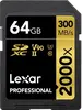 Lexar Professional 2000x Gold Series R300/W260 SDXC 64GB, UHS-II U3, Class 10