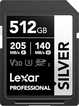 Lexar Professional SILVER R205/W140 SDXC 512GB, UHS-I...