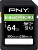 PNY EliteX-PRO 90 R300/W280 SDXC 64GB, UHS-II U3, Class 10