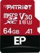 Patriot EP R90 microSDXC 64GB Kit, UHS-I U3, A1, Class...