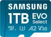 Samsung EVO Select R160 microSDXC 1TB Kit, UHS-I U3, A2, Class 10