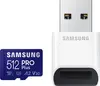 Samsung PRO Plus R160/W120 microSDXC 512GB USB-Kit, UHS-I U3, A2, Class 10