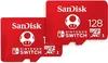 SanDisk Nintendo Switch R100/W90 microSDXC 128GB, UHS-I U3, Class 10, 2er-Pack