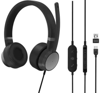 Lenovo Go Wired ANC headset Thunder Black