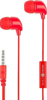MusicSound Color douszne Jack 3.5mm czerwony
