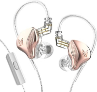 KZ ZEX z mikrofonem rose złoty